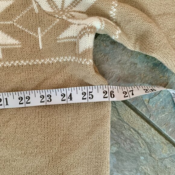 Mountain Ridge Quarter Zip Knit Sweater Beige Cream Pullover - Picture 5 of 6